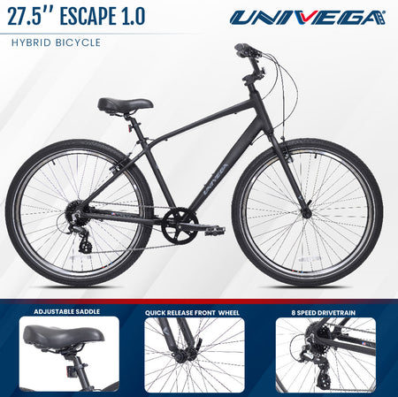 Mendham Bike Co. | Discount Bikes | 27.5" Univega USA Weekend Escape 1.0 Hybrid Bike For Adults 14+
