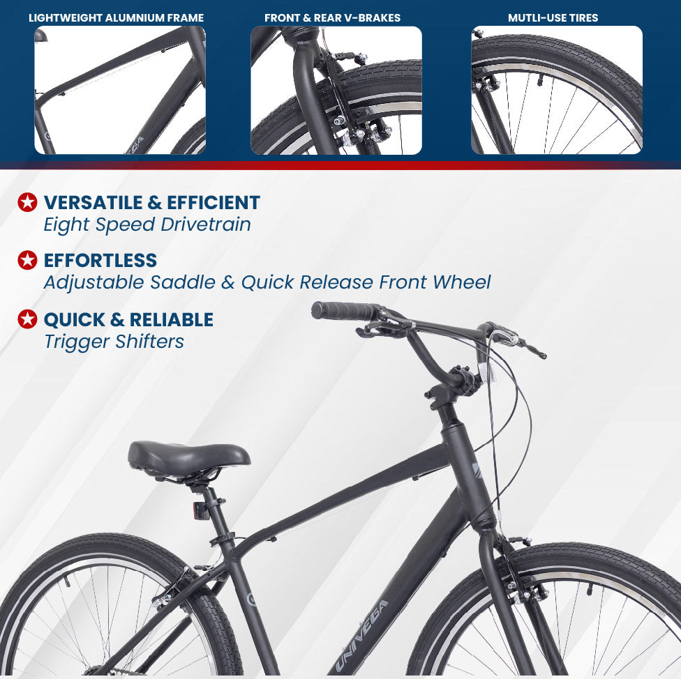 Mendham Bike Co. | Discount Bikes | 27.5" Univega USA Weekend Escape 1.0 Hybrid Bike For Adults 14+