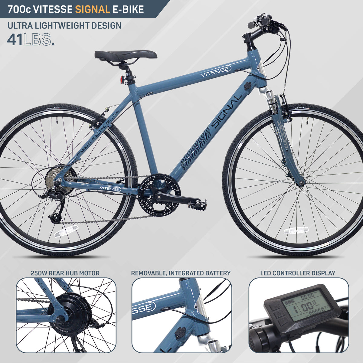 Mendham Bike Co. | Discount Bikes | 700c Vitesse Signal Electric Bike For Adults 14+