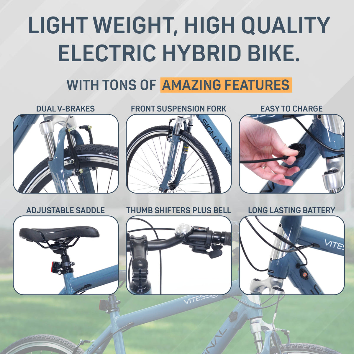 Mendham Bike Co. | Discount Bikes | 700c Vitesse Signal Electric Bike For Adults 14+