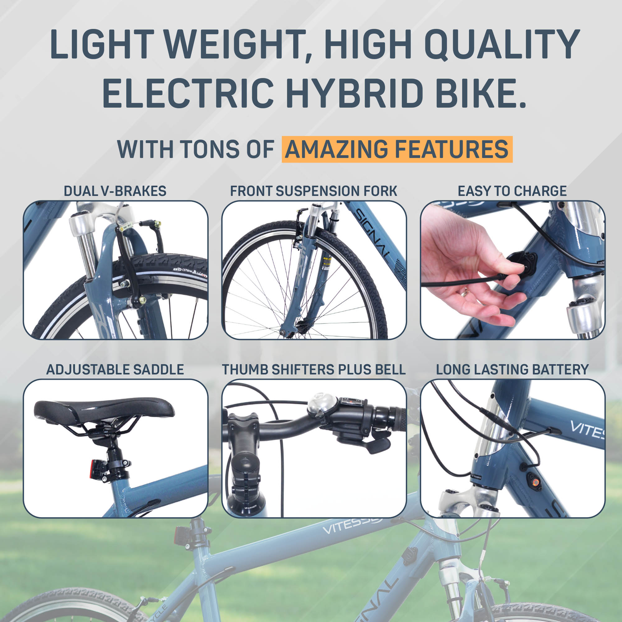 Mendham Bike Co. | Discount Bikes | 700c Vitesse Signal Electric Bike For Adults 14+