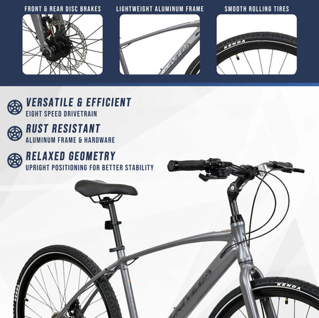 Mendham Bike Co. | Discount Bikes | 700c Univega® Montega Sport Men's Hybrid Bike for Ages 14+