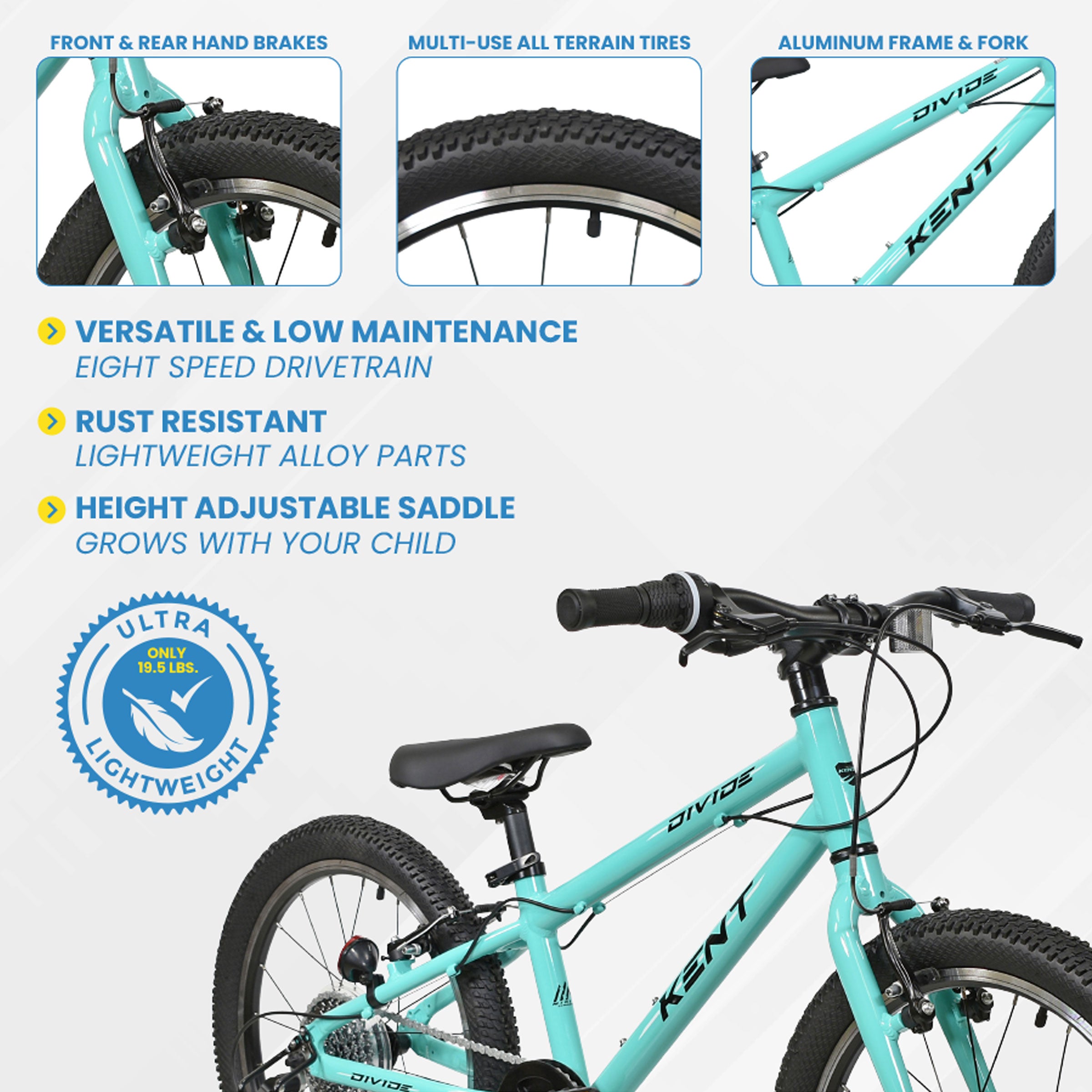 Mendham Bike Co. | Discount Bikes | 20" Kent Divide Mountain Bike for Kids Ages 6+