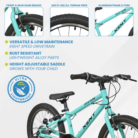 Mendham Bike Co. | Discount Bikes | 20" Kent Divide Mountain Bike for Kids Ages 6+