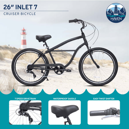 Mendham Bike Co. | Discount Bikes | 26" Haven Inlet 7 Cruiser Bike for Adults Ages 12+