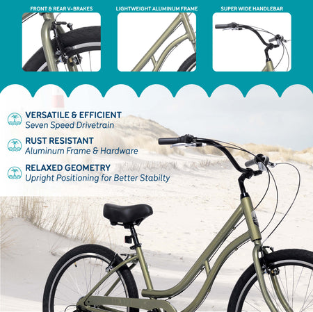 Mendham Bike Co. | Discount Bikes | 26" Haven Inlet 7 Cruiser Bike for Adults Ages 12+