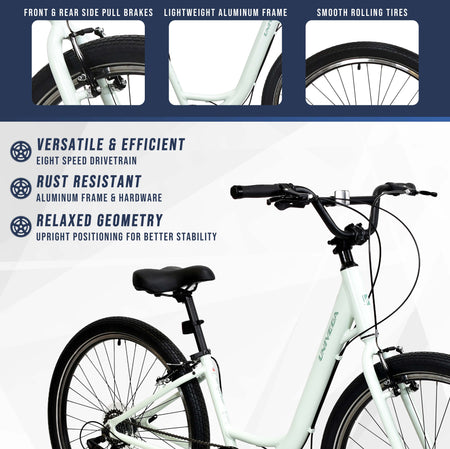 Mendham Bike Co. | Discount Bikes | 27.5" Univega Carisma Women's Comfort Hybrid Bike for Adults Ages 14+