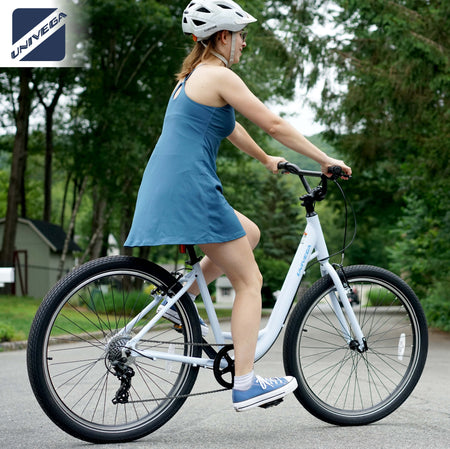Mendham Bike Co. | Discount Bikes | 27.5" Univega Carisma Women's Comfort Hybrid Bike for Adults Ages 14+