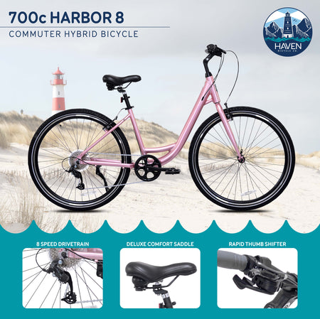 Mendham Bike Co. | Discount Bikes | 700c Haven Harbor 8 Hybrid Bike For Adults 14+
