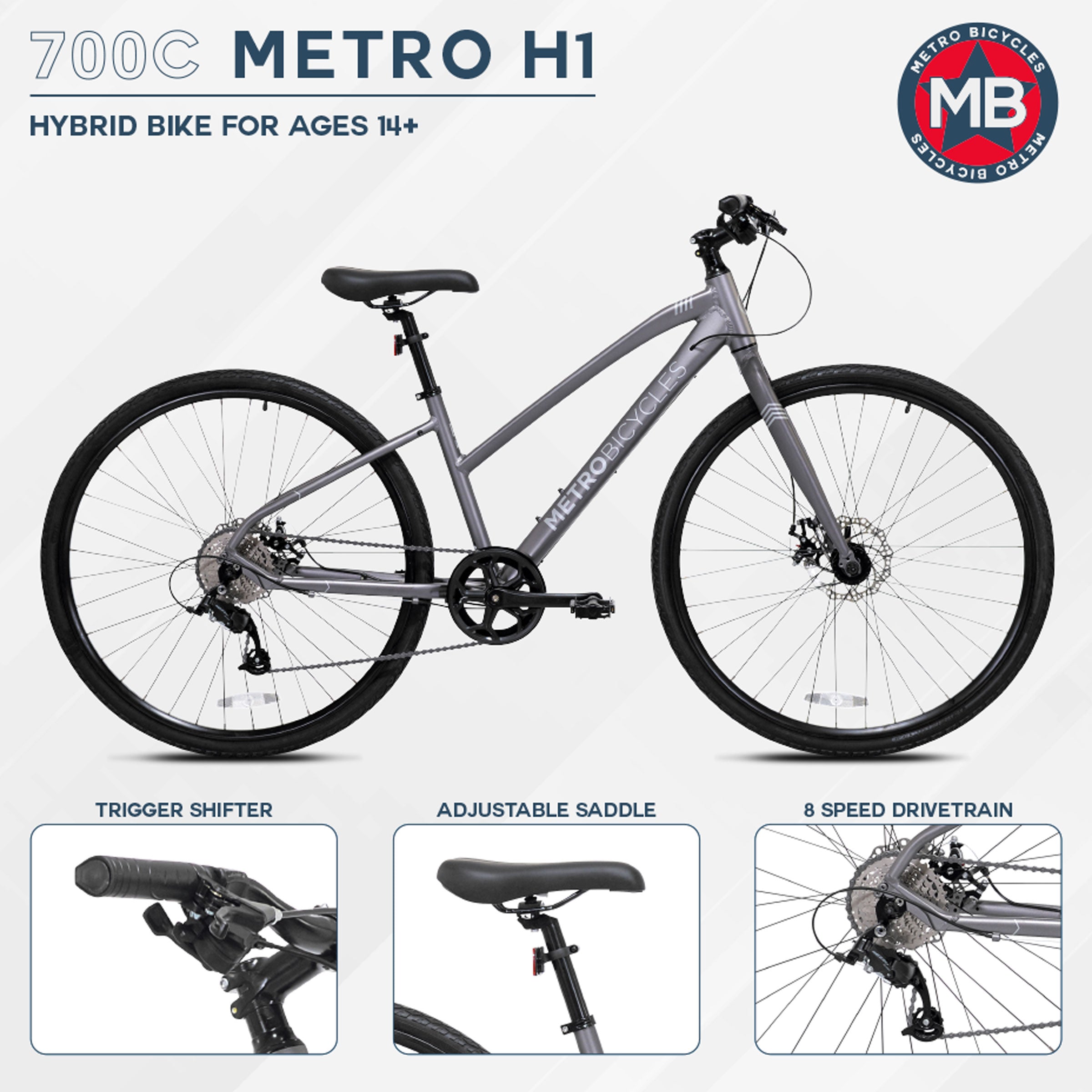 Mendham Bike Co. | Discount Bikes | 700c METRO Bicycles H1 Hybrid