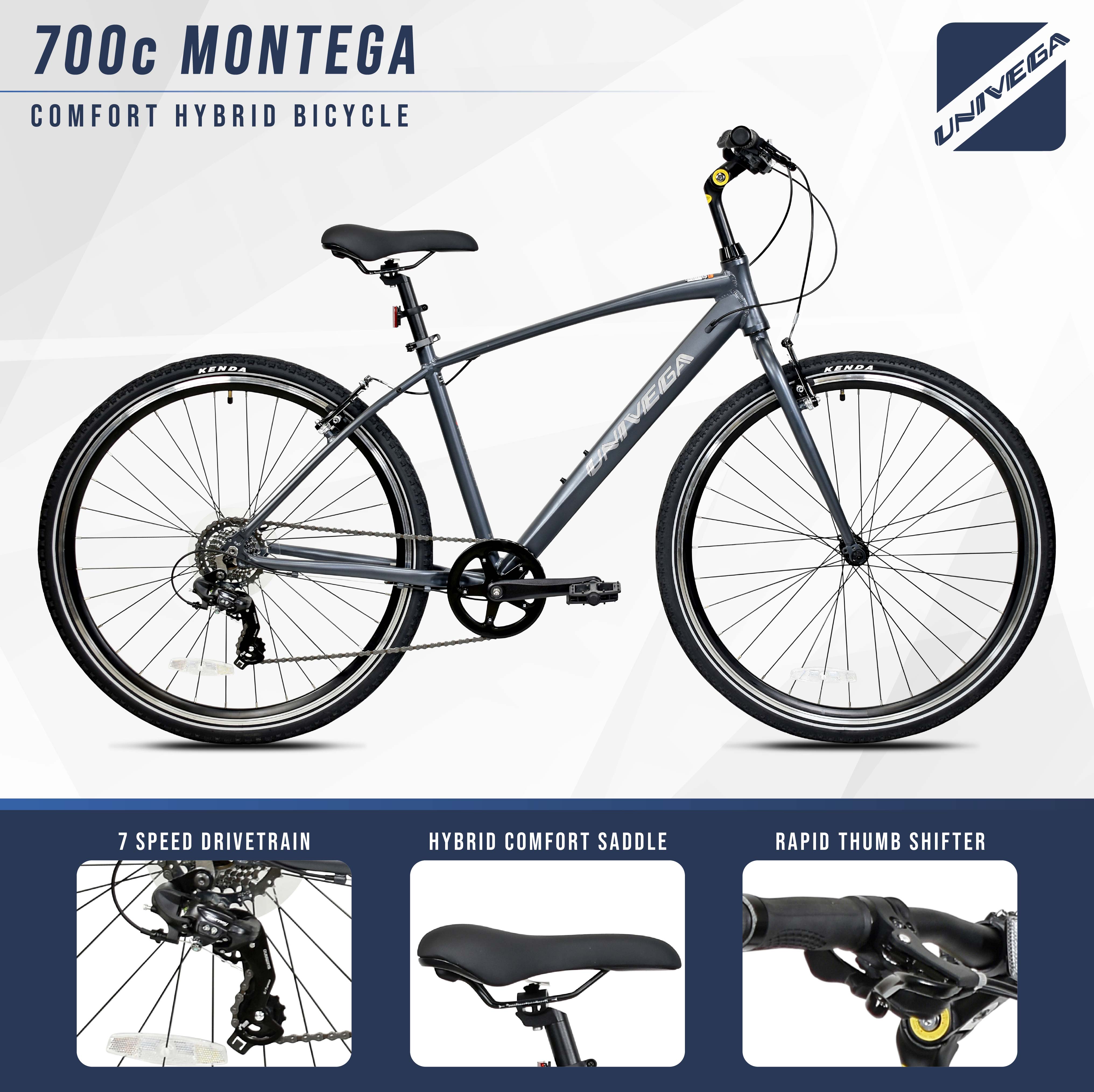 Mendham Bike Co. | Discount Bikes | 700c Univega Montega Men's Comfort Hybrid Bike for Ages 14+