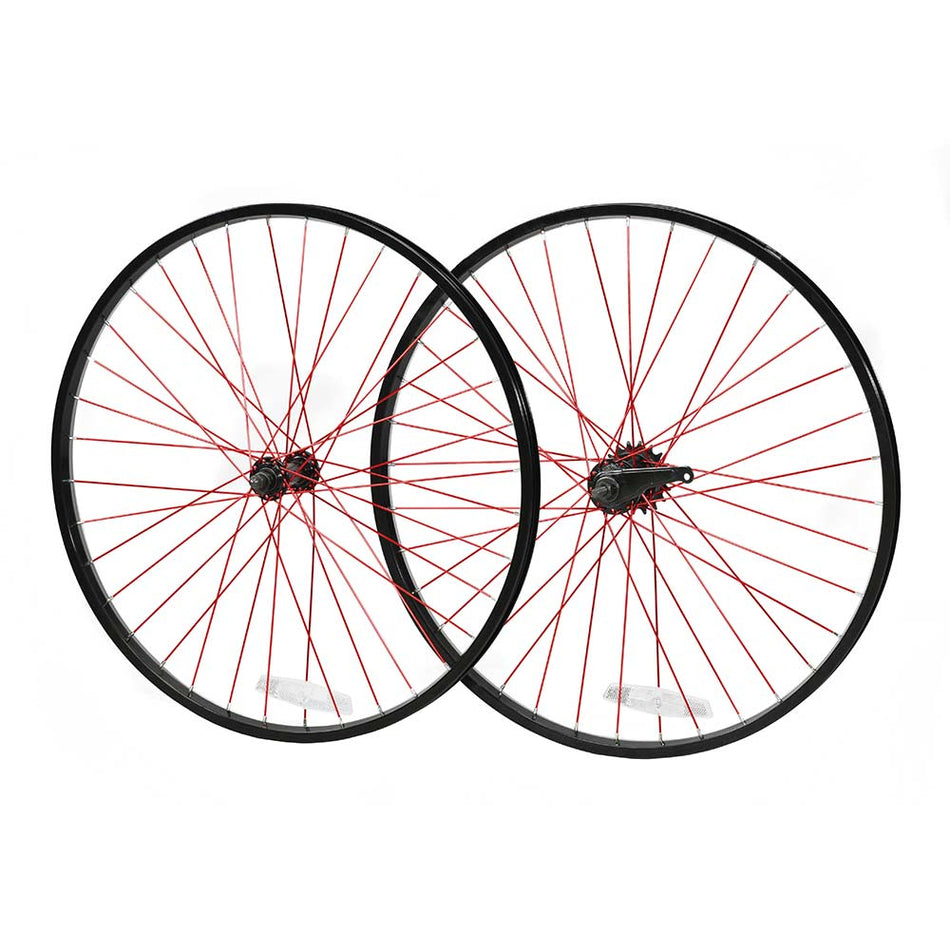 Mendham Bike Co. | Discount Bikes | 26" Villy Custom Black & Red Wheelset