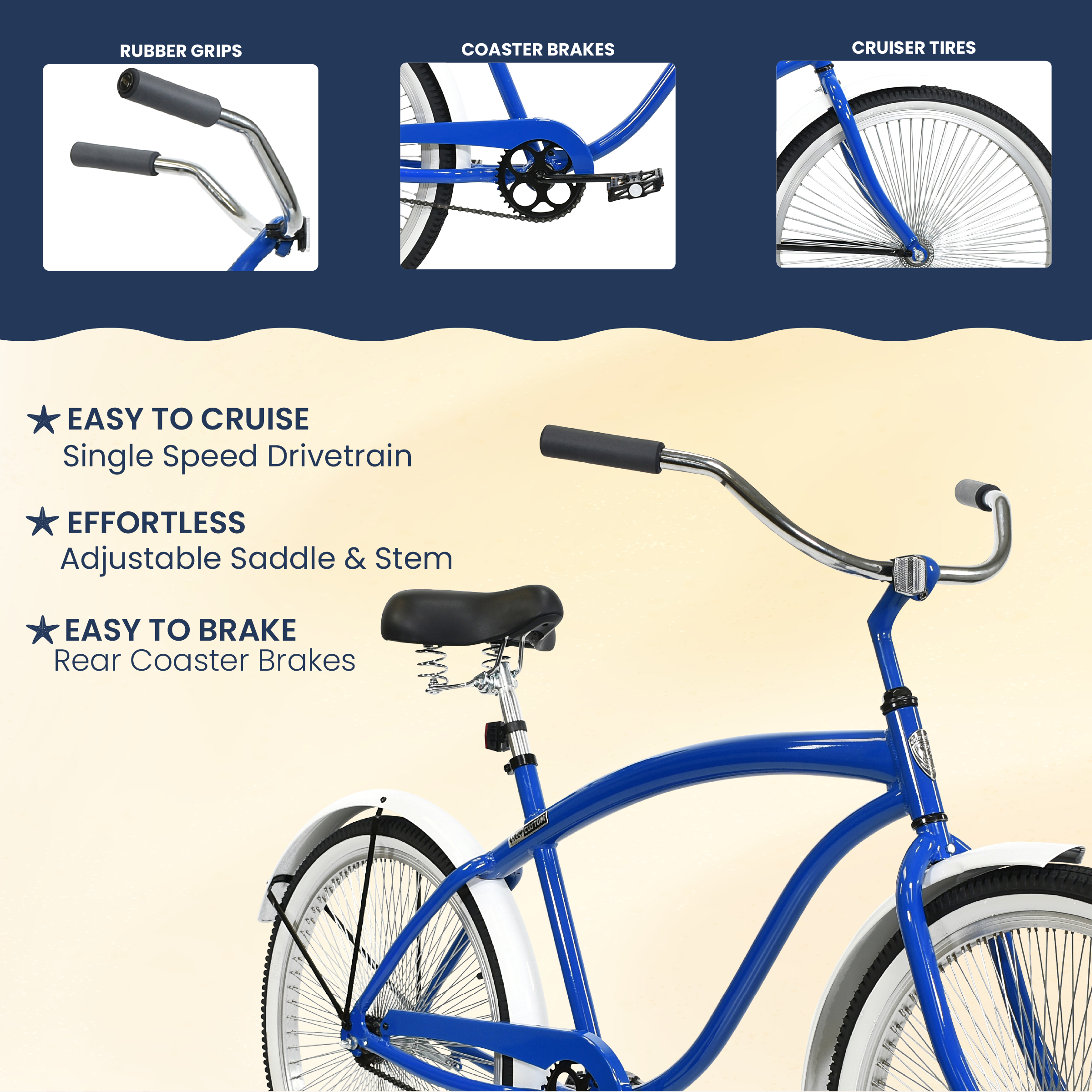 Mendham Bike Co. | Discount Bikes | 26" Villy Custom Cruiser Bike